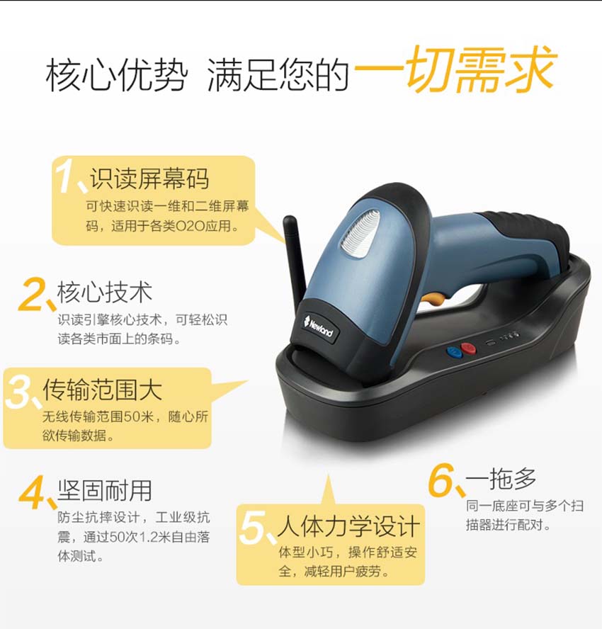 新大陸NLS-HR32二維無線條碼掃描器特點